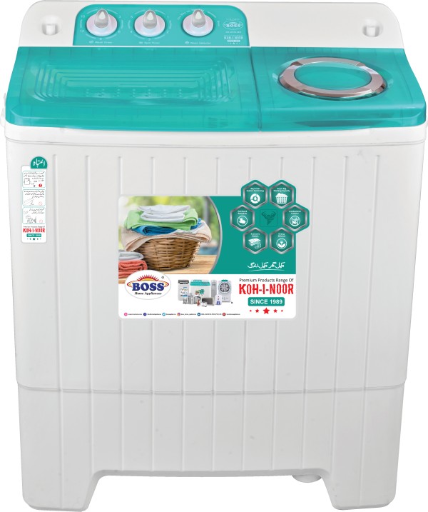 Twin Tub Washing Machine KE. 6550BSSGreen(Steel Spiner) BOSS Home